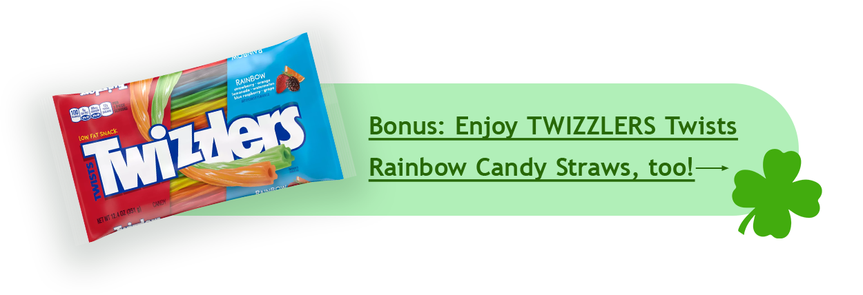 Bonus: Enjoy TWIZZLERS Twists Rainbow Candy Straws, too! →