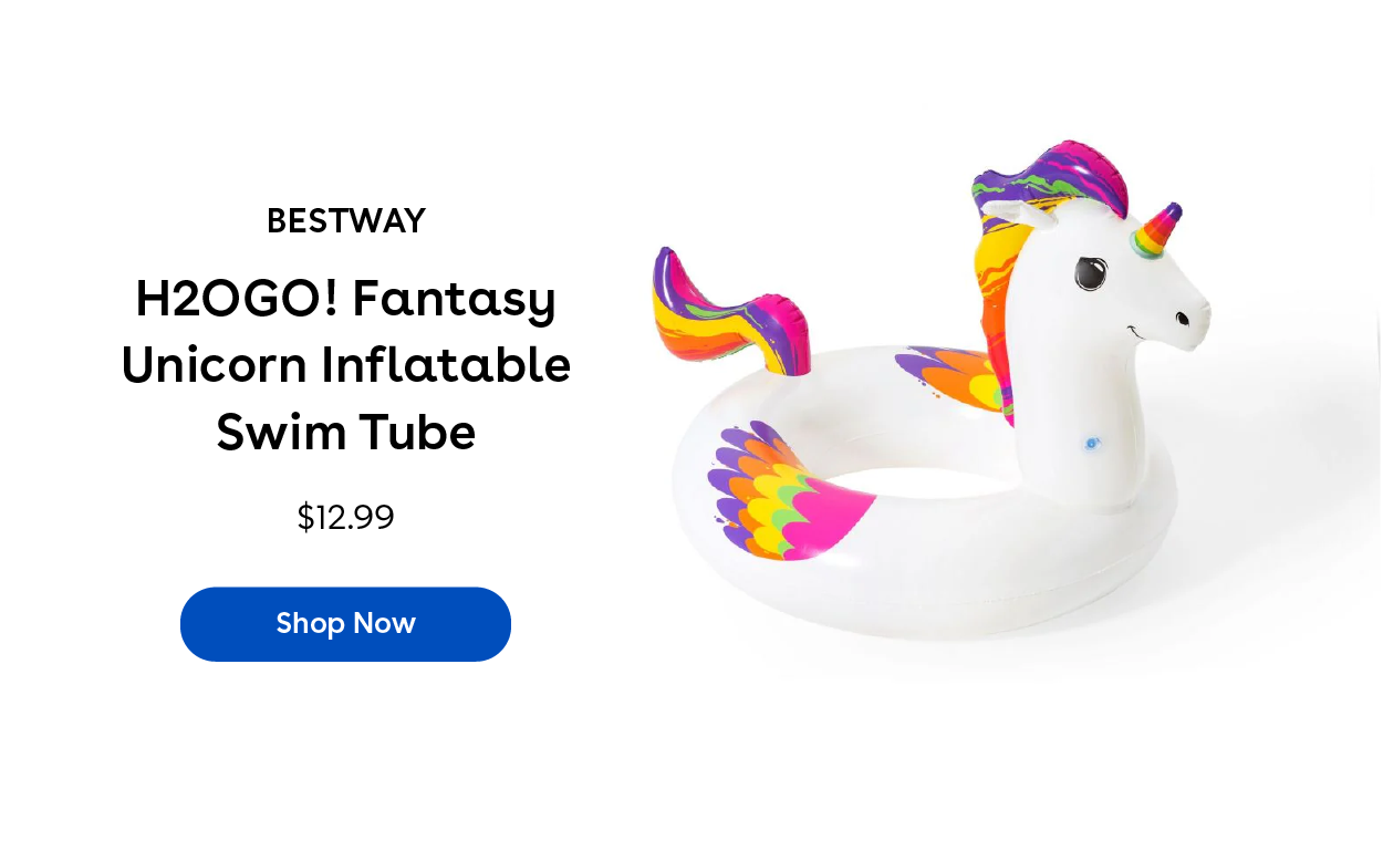 Bestway H2OGO! Fantasy Unicorn Inflatable Swim Tube $12.99 Shop Now