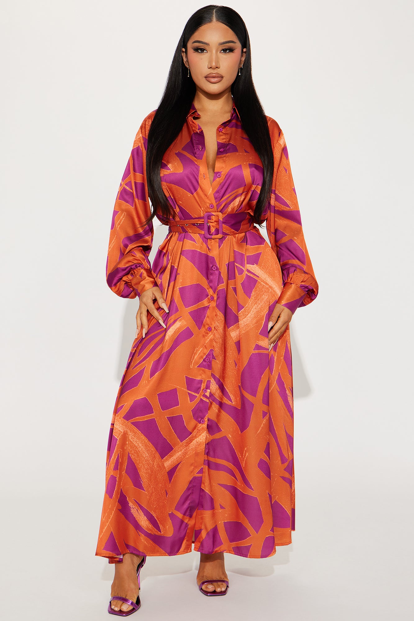 Image of A Night In Santorini Maxi Dress - Rust/combo