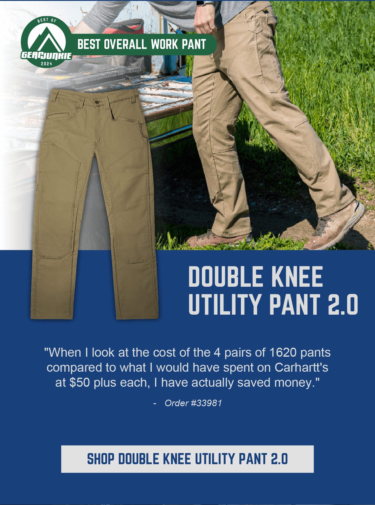 Shop Double Knee Utility Pant 2.0