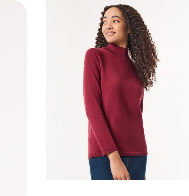 Long Sleeve Mock Neck Sweater