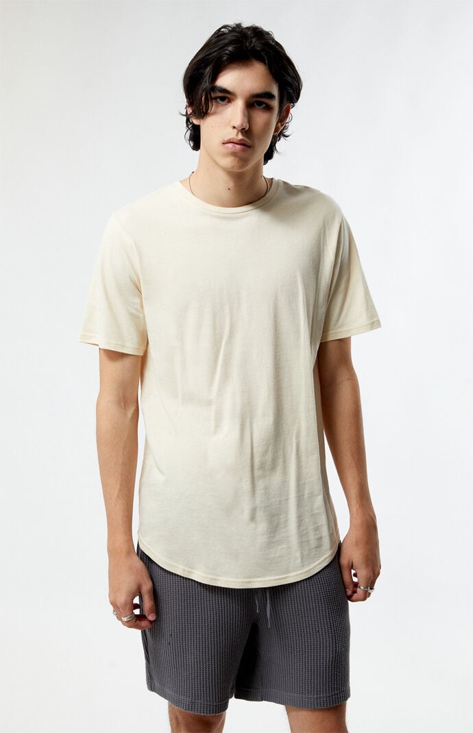 Image: Cream Basic Scallop T-Shirt