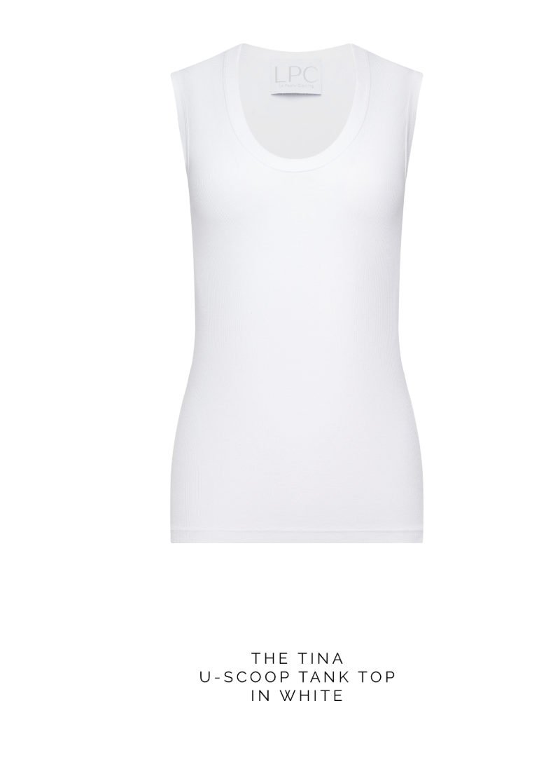 The Tina U-Scoop Tank in White