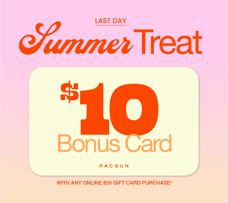 Last Day: $10 Bonus w/ $50 Gift Card Purchase