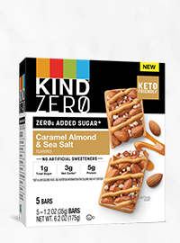 Caramel Almond & Sea Salt KIND ZEROg Added Sugar Bars