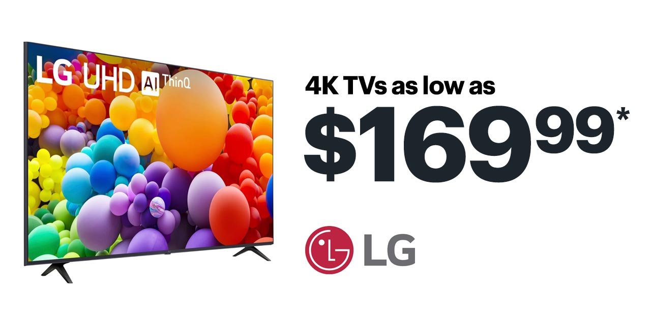 4K TVs as low as $169.99. Shop now. Reference disclaimer.