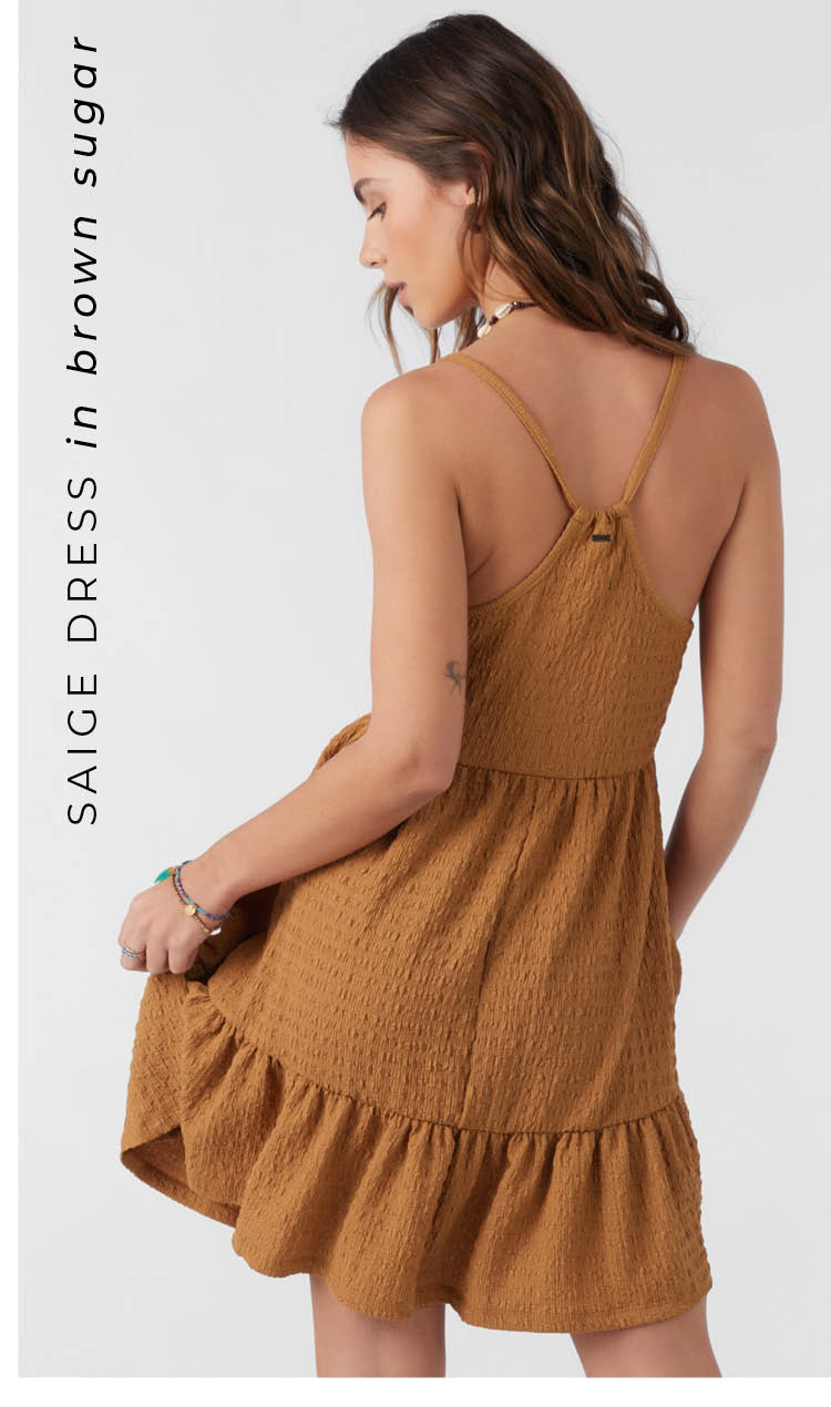 Saige Dress - Brown Sugar