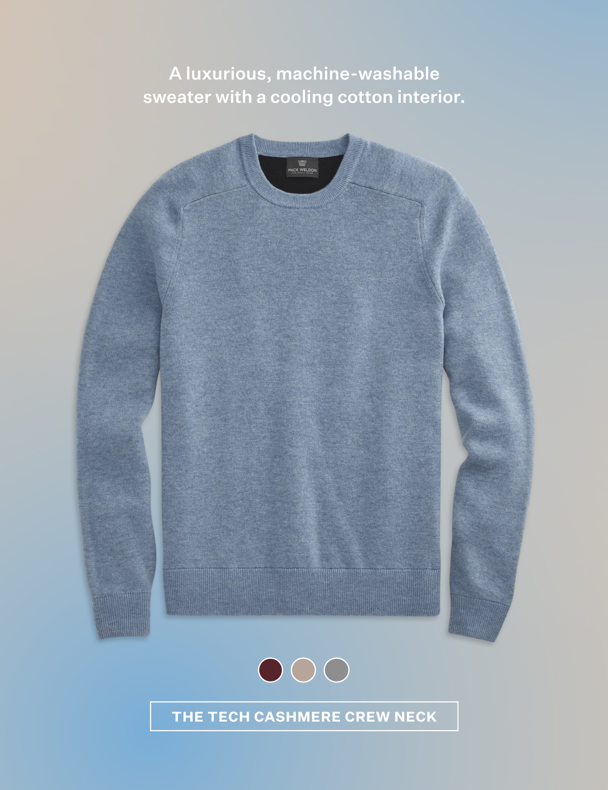 Tech Cashmere Crew Neck Sweater