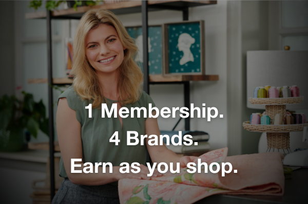 1 Membership. 4 Brands.  Earn as you shop.