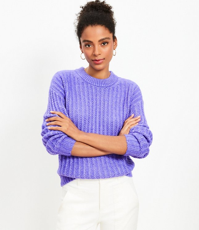 Fuzzy Ribbed Sweater