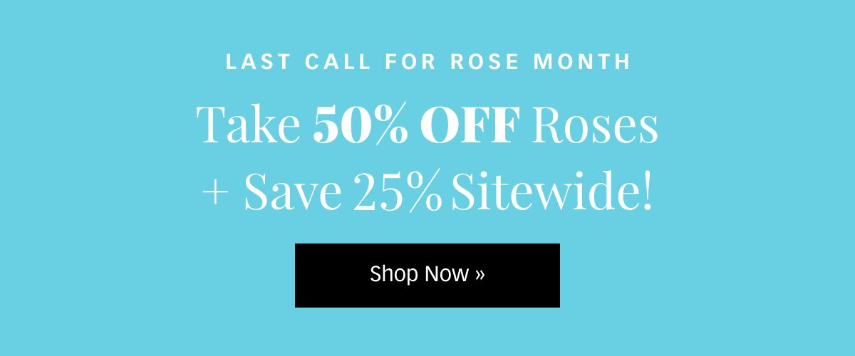 50% Off Roses + 25% Off Sitewide »