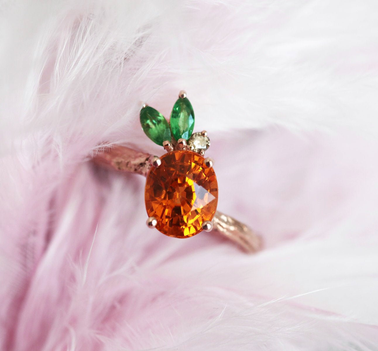 Image of Edith Pineapple Garnet Ring