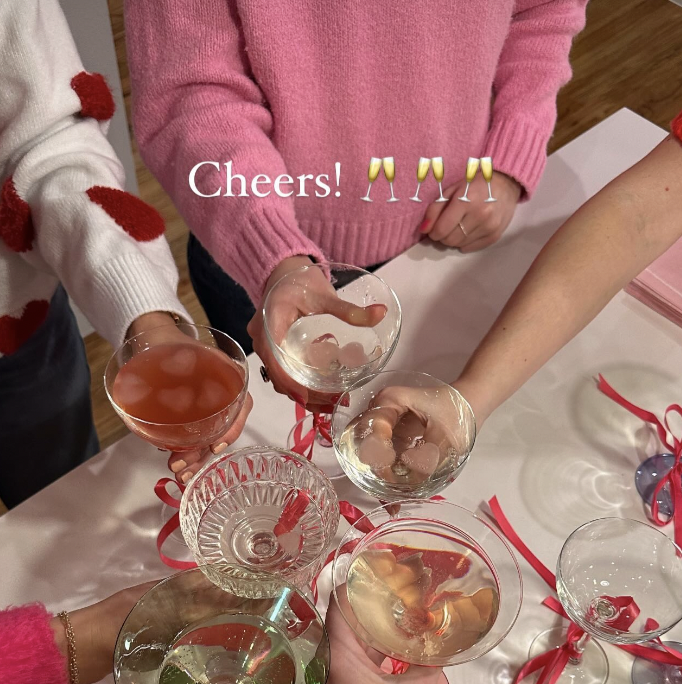 Paige Threw A Galentine's Day Party With the *Cutest* Bow Cupcakes and Drinks