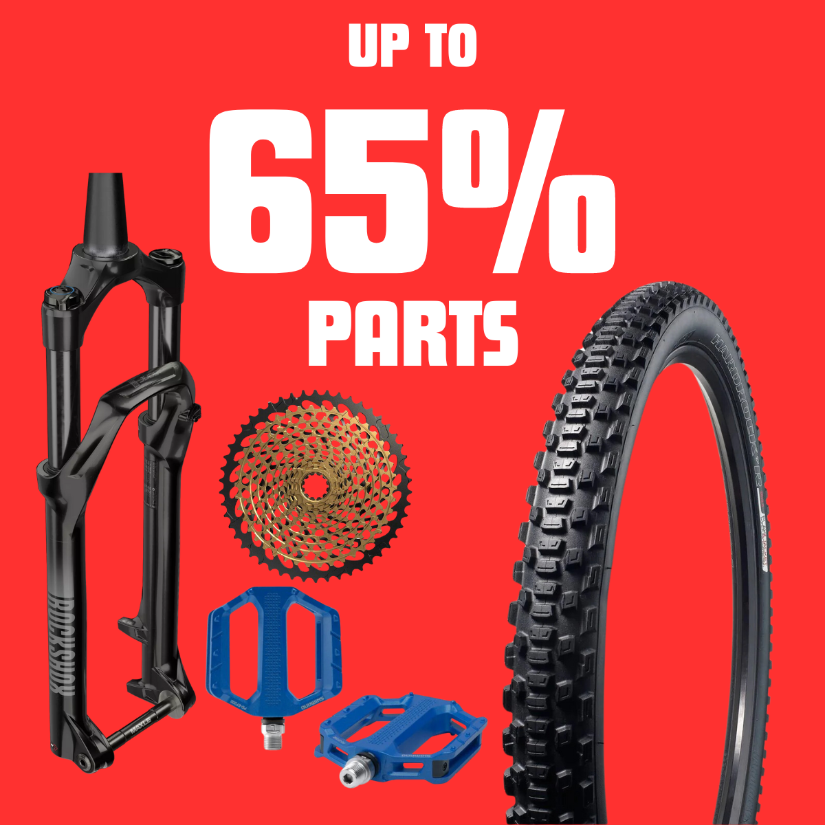 Up to 65% off bike parts