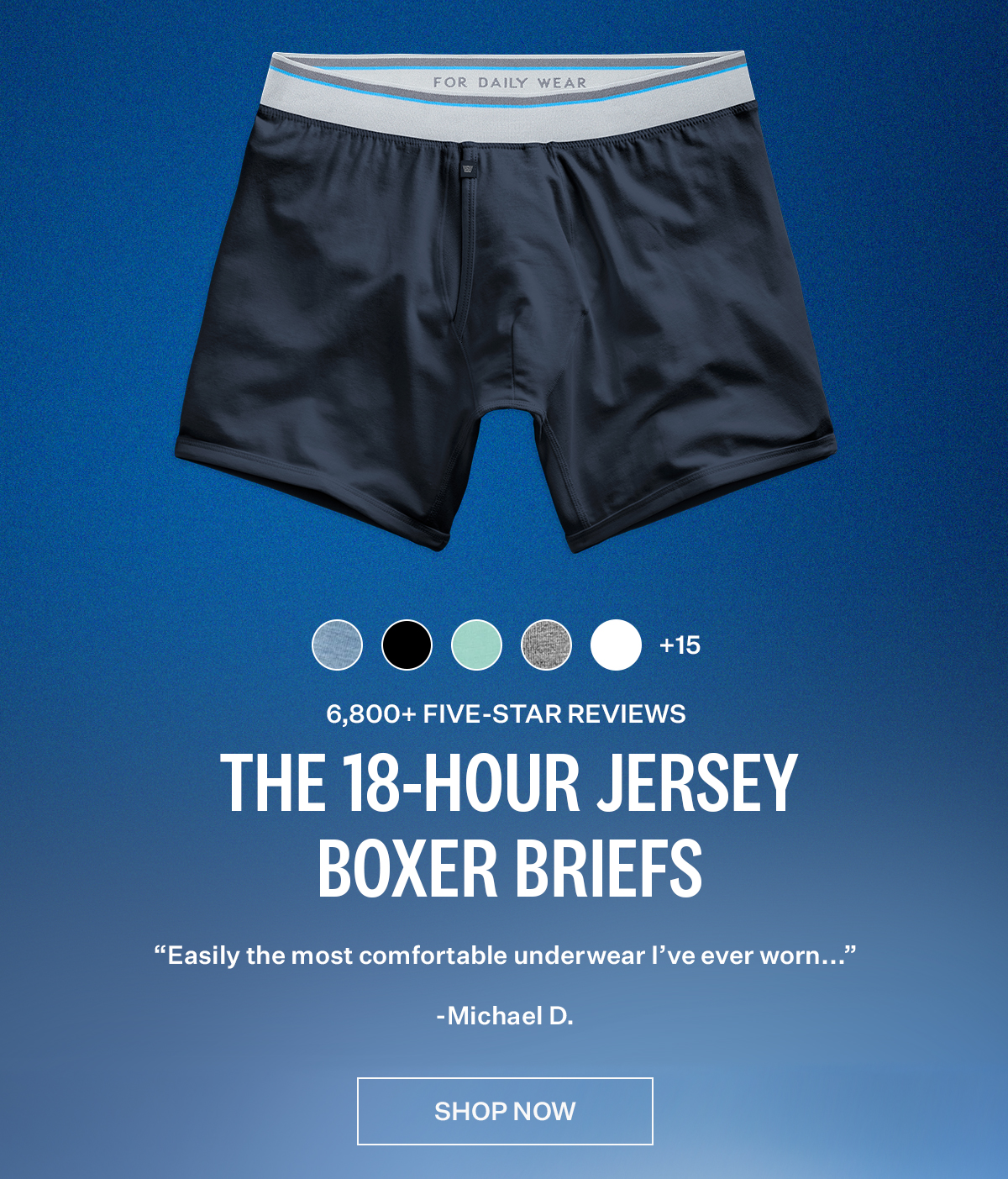 18-Hour Jersey Boxer Brief