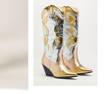 Muticolor Metallic Cowboy Boots