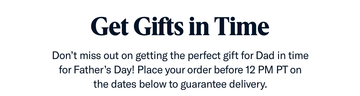 Get Gifts in Time