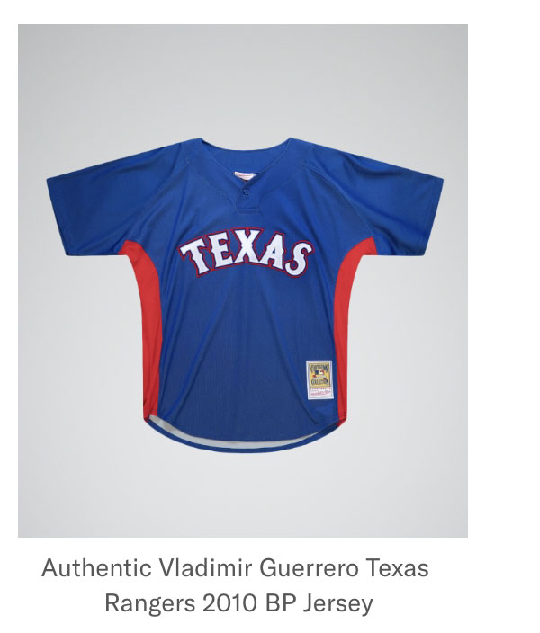 Authentic Vladimir Guerrero Texas Rangers 2010 BP Jersey