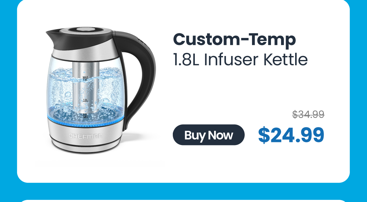 Chefman Custom-Temp 1.8L Infuser Kettle