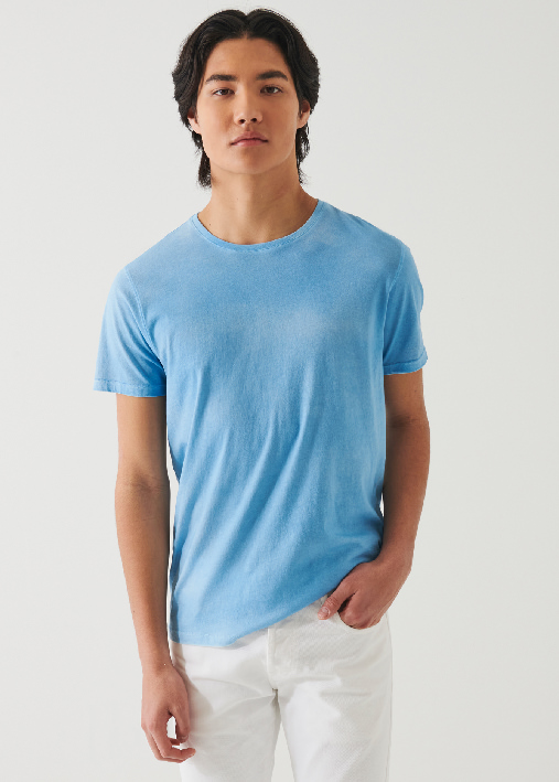 LIGHTWEIGHT PIMA COTTON SPRAY WASH T-SHIRT