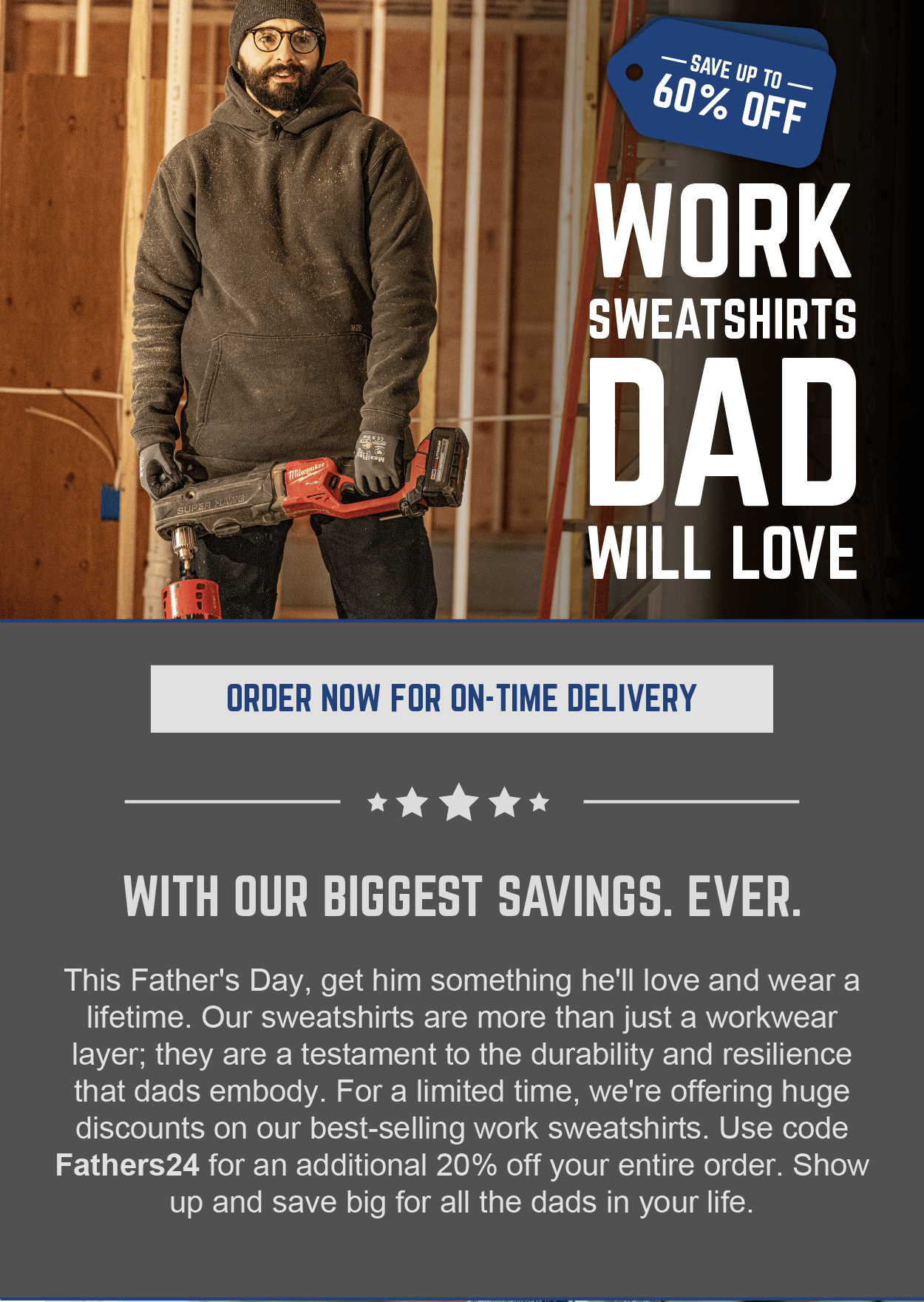 Save up to 60% Off Work Sweatshirts Dad Will Love