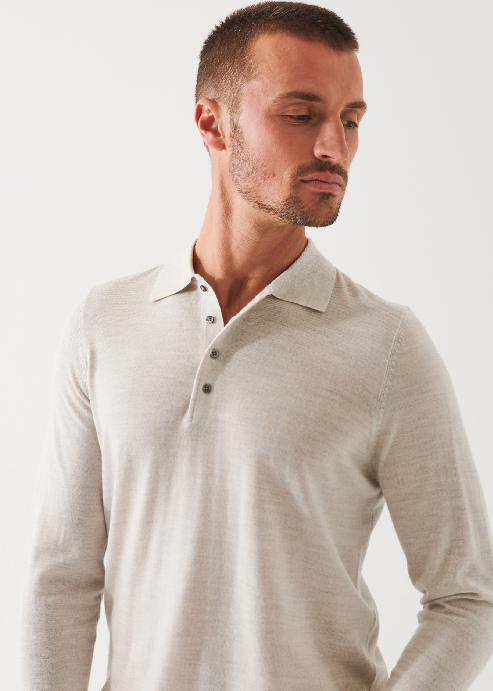 EXTRA-FINE MERINO BUTTON POLO