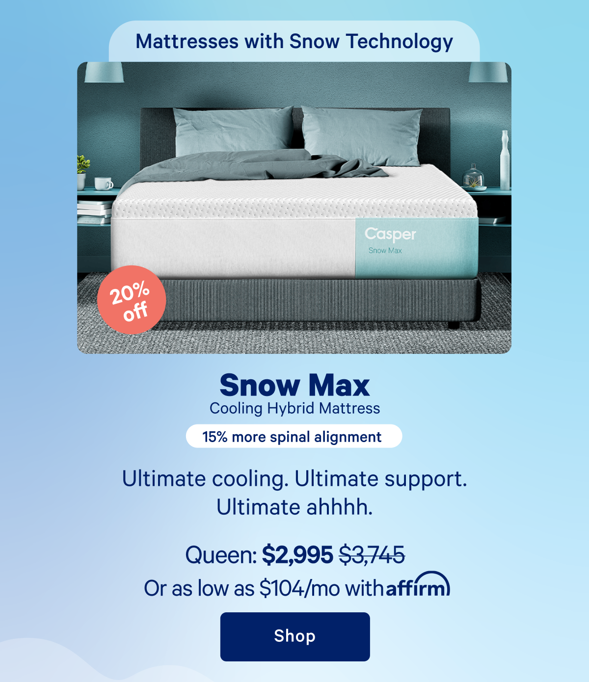 Snow Max Cooling Hybrid Mattress >> Shop >>