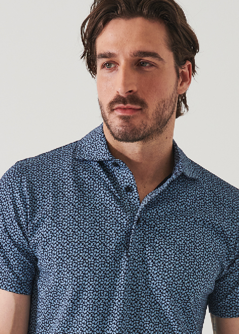 PIMA COTTON STRETCH PRINTED POLO