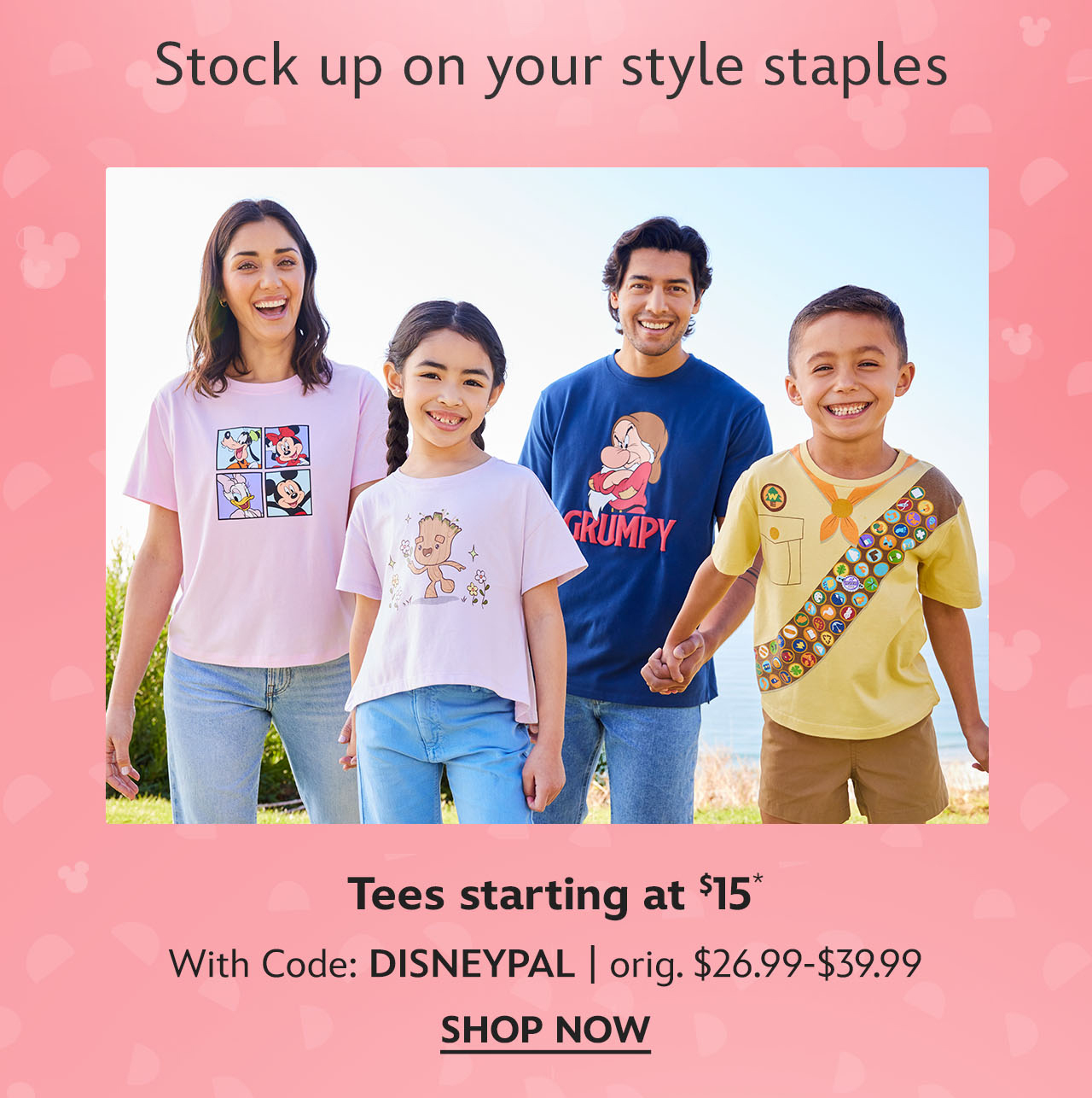 Stock up on your style staples. Kids' Tees starting at $15 orig. $26.99 With Code: DISNEYPAL  | Shop Now