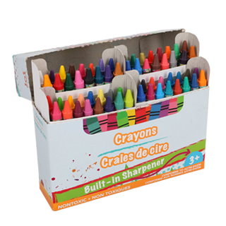 64-ct. crayons with sharpener