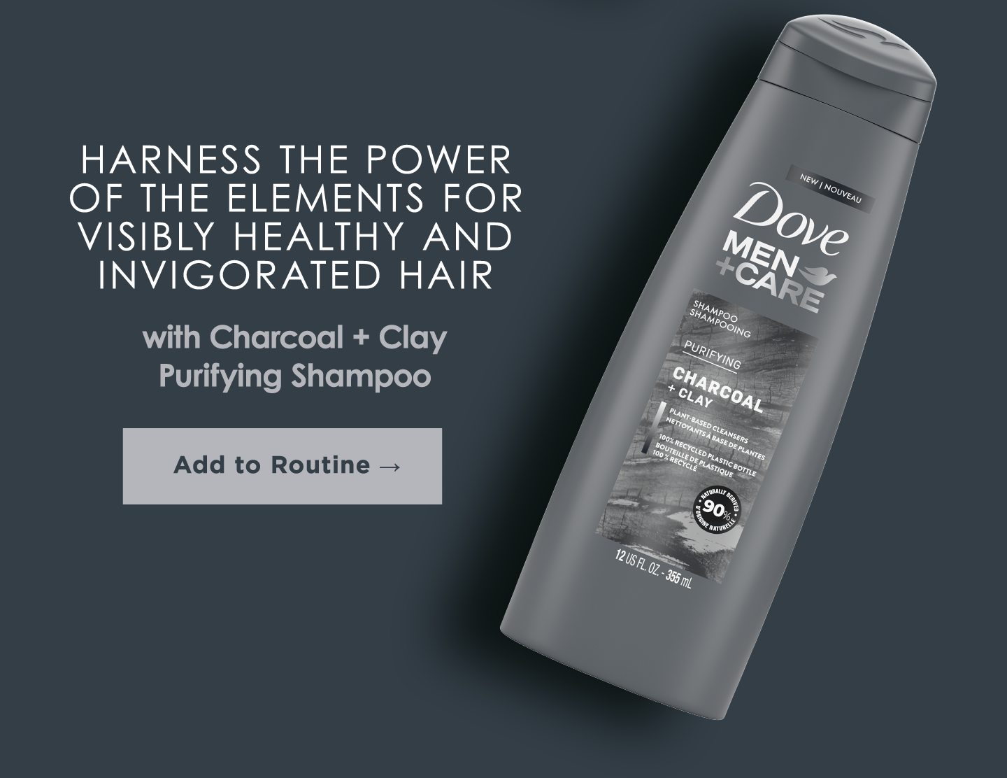 Harness the power of the elements for visibly healthy and invigorated hair with Charcoal + Clay Purifying Shampoo