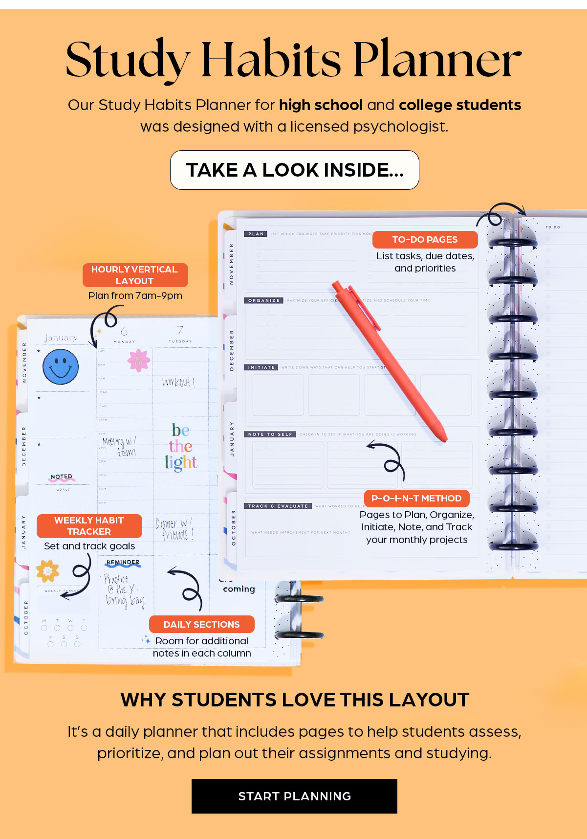 Study Habits Planner. Take a look inside...