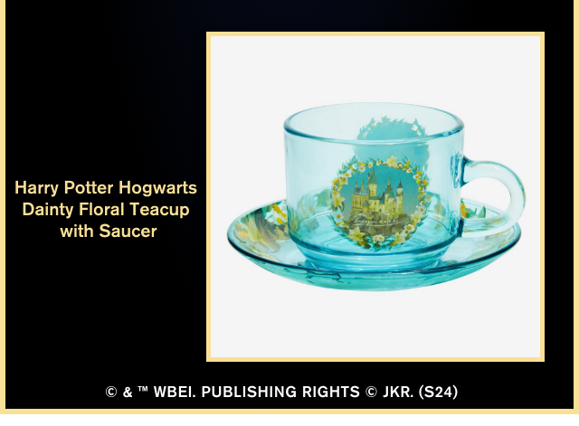 Harry Potter Hogwarts Dainty Floral Teacup with Saucer