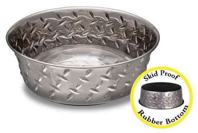 diamond plate cat bowl product image