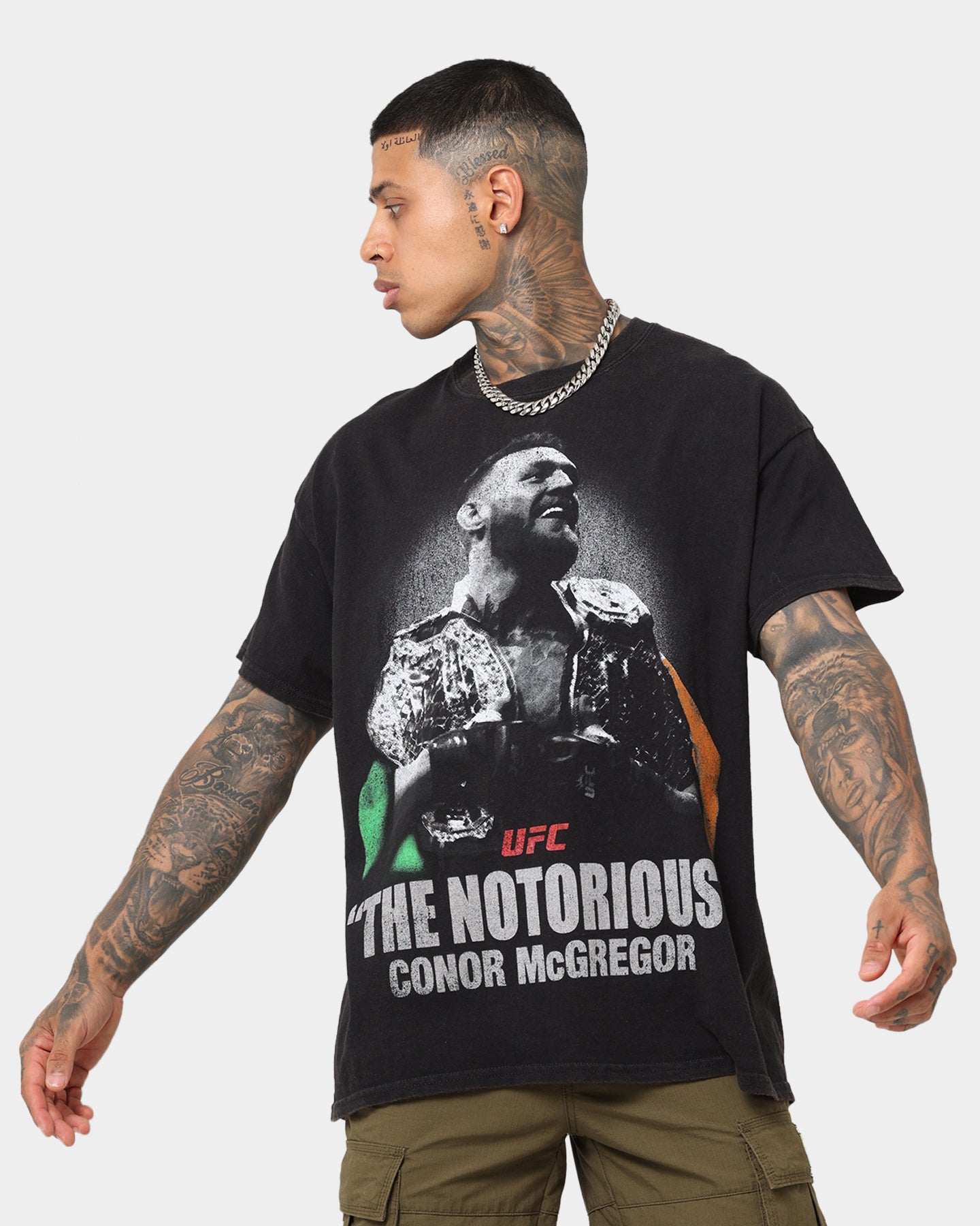 Image of UFC By Goat Crew Conor McGregor Vintage T-Shirt Black Wash