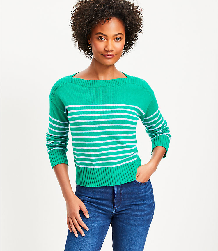 Striped Boatneck Sweater