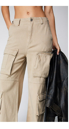 High Waist Wide Leg Cargo Pants