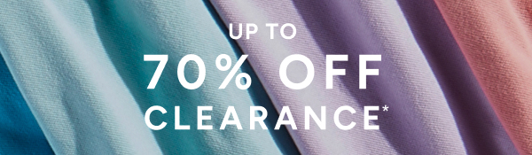 Up to 70% off clearance*