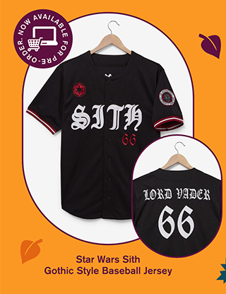 Star Wars Sith Gothic Style Baseball Jersey