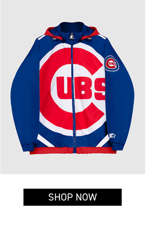 CHICAGO CUBS HOODED NYLON FULL-ZIP JACKET