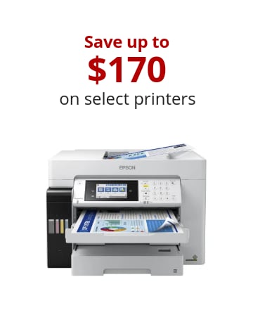 Save up to $170 on select printers