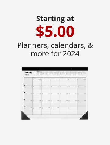 Starting at 5 Planners & calendars