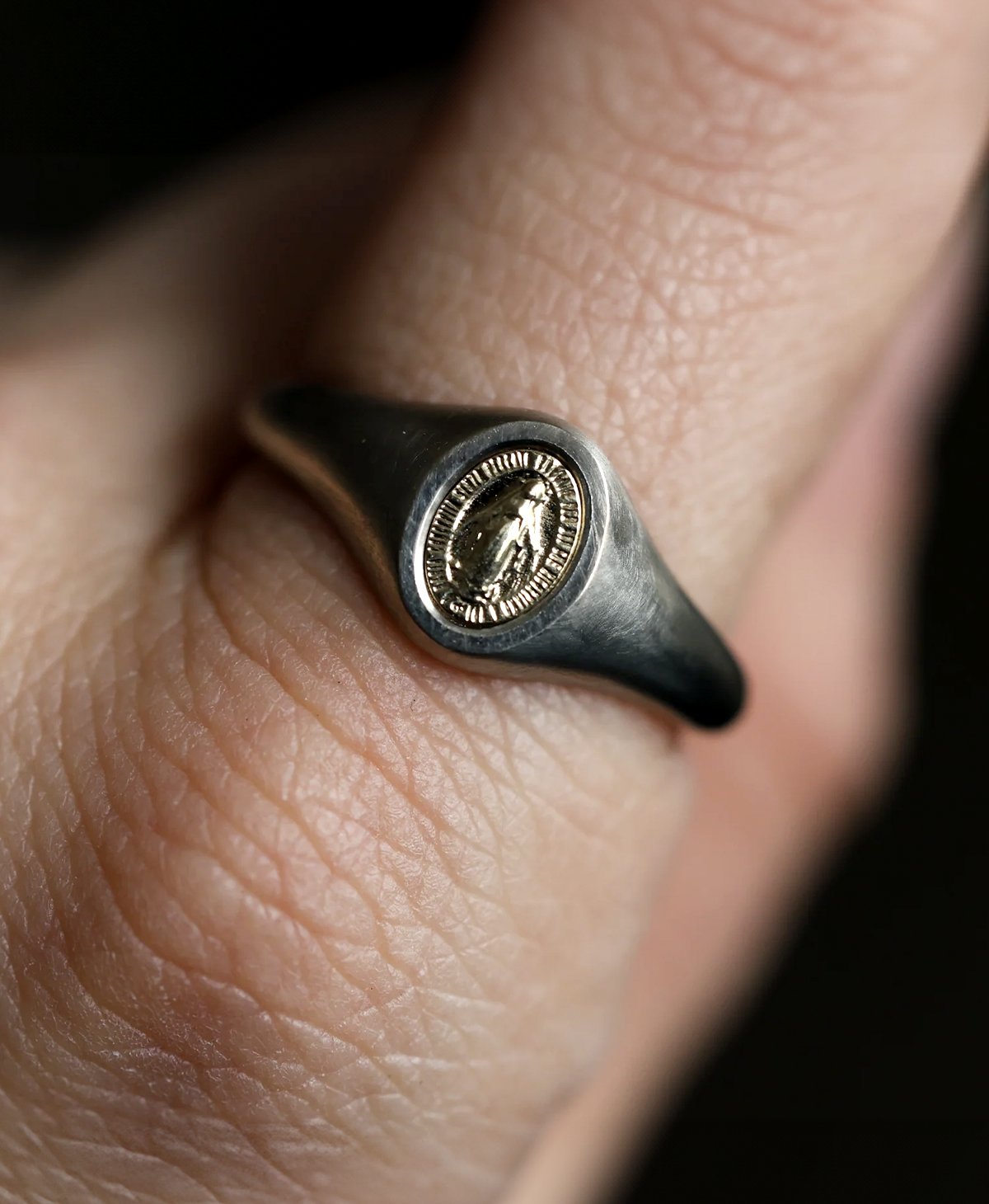 Virgin Mary Signet Ring