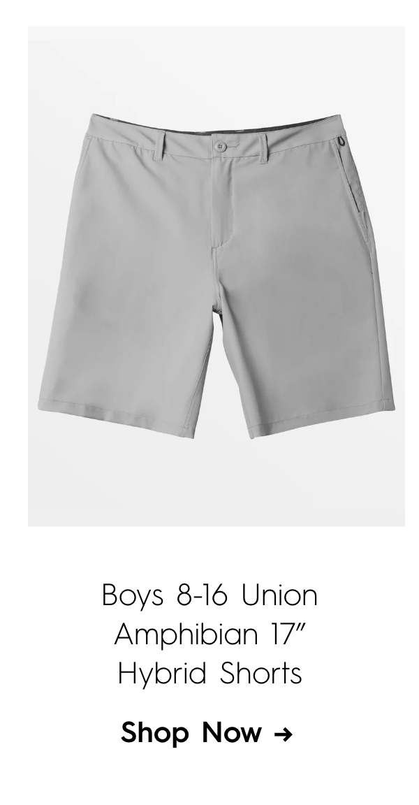 Boys 8-16 Union Amphibian 17" Hybrid Shorts