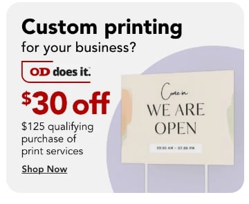 $30 off $125 qualifying purchase of Print Services