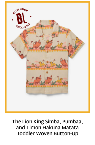 The Lion King Simba Pumbaa and Timon Hakuna Matata Toddler Woven Button-Up