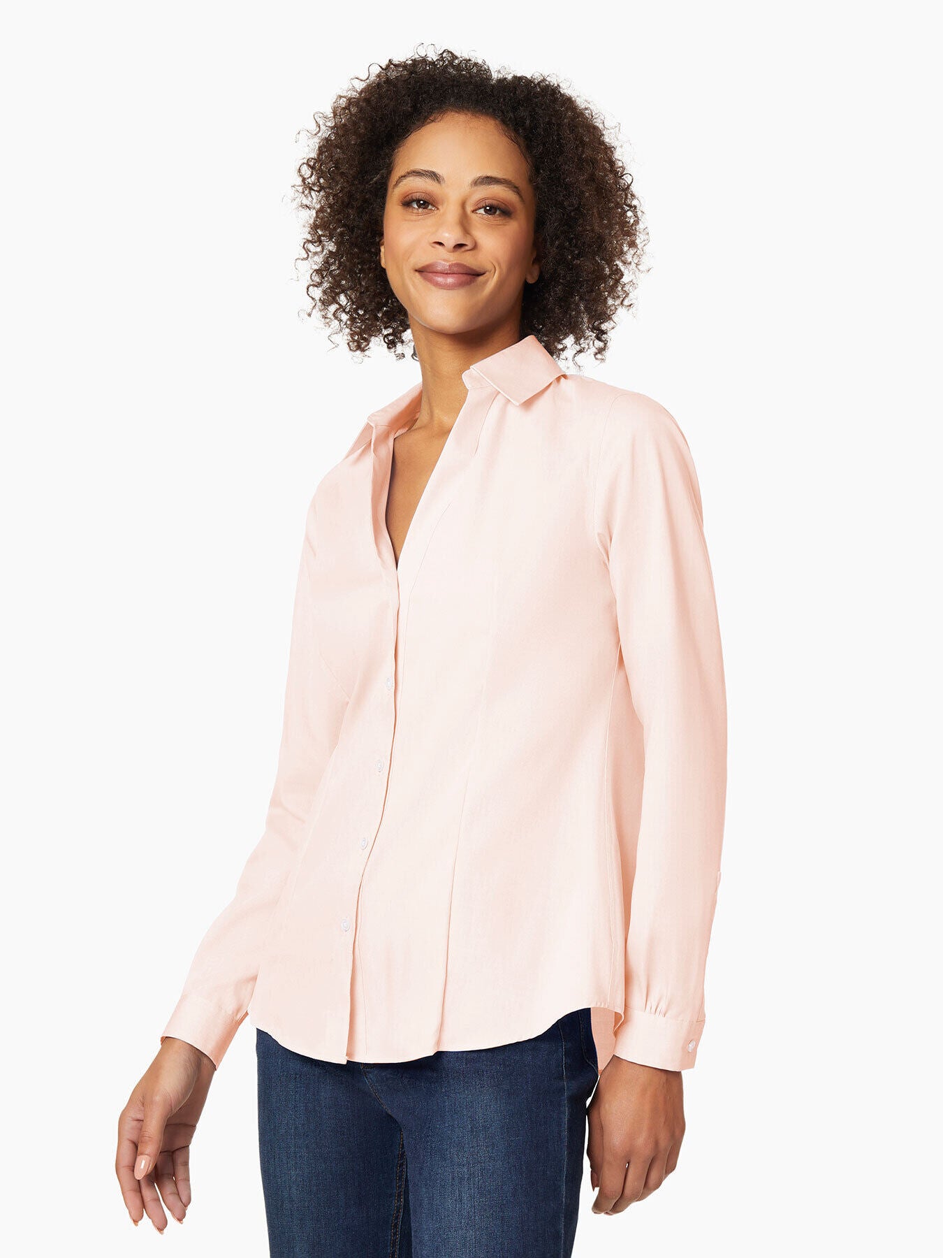 Image of Easy-Care Button-Up Shirt