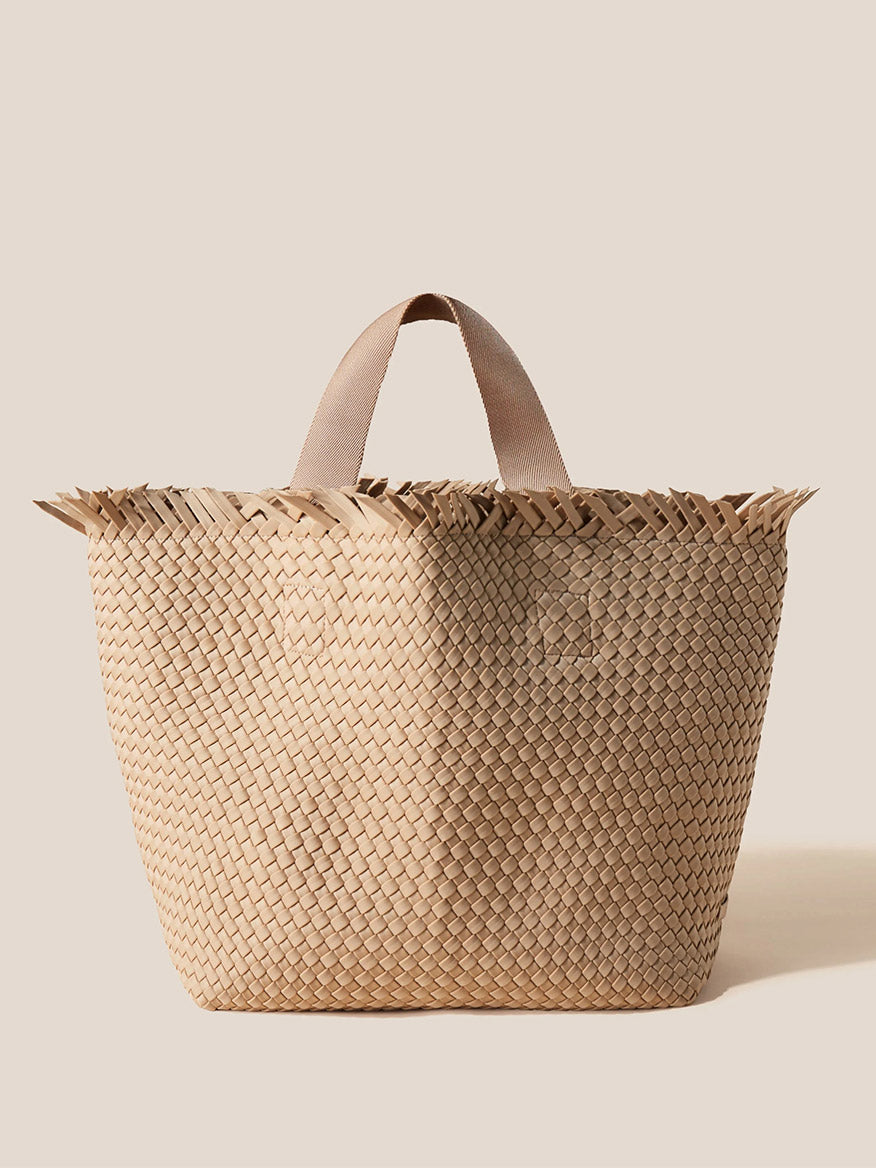 Image of Naghedi Havana Beach Tote in Solid Camel Fringe