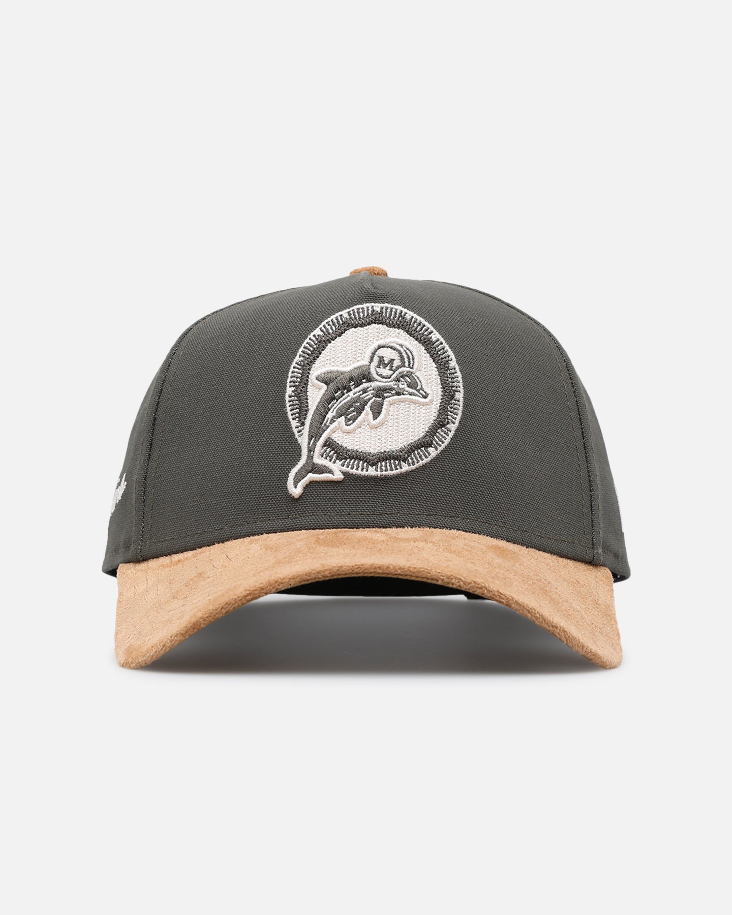 Image of New Era Miami Dolphins 'Moss Canvas Wheat' 9FORTY A-Frame Snapback Moss Canvas/Ivory