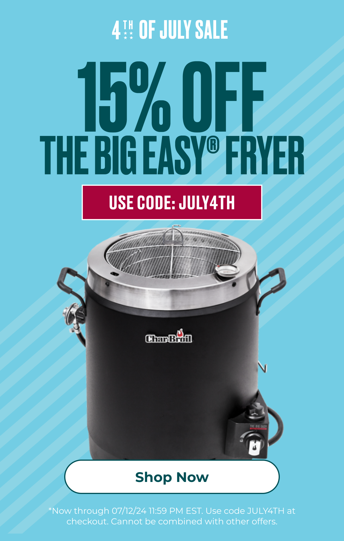 4th July Sale 15% OFF The Big Easy Fryer